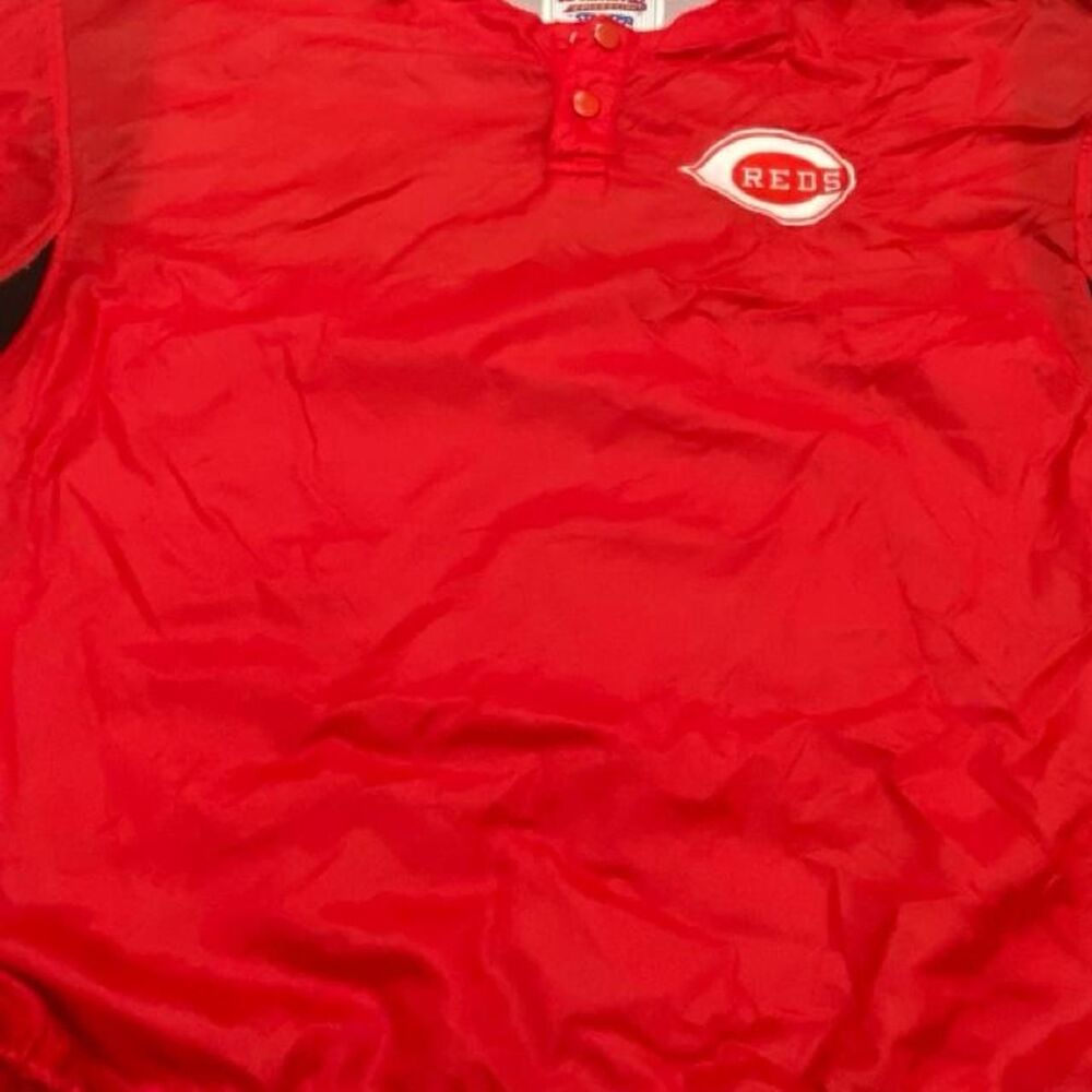 VTG Starter Cincinnati Reds XL Diamond Collection Hitting Jacket Shirt MLB